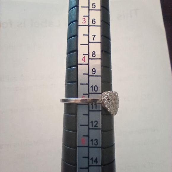 925 sterling silver 0.5ct micro pave diamond ring ( Size 5- 5 1/2 - Picture 5 of 5